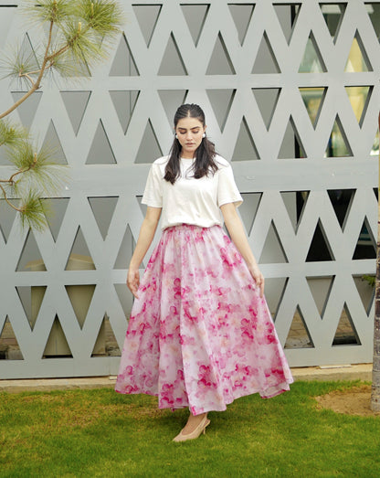 Pink Rośe Skirt
