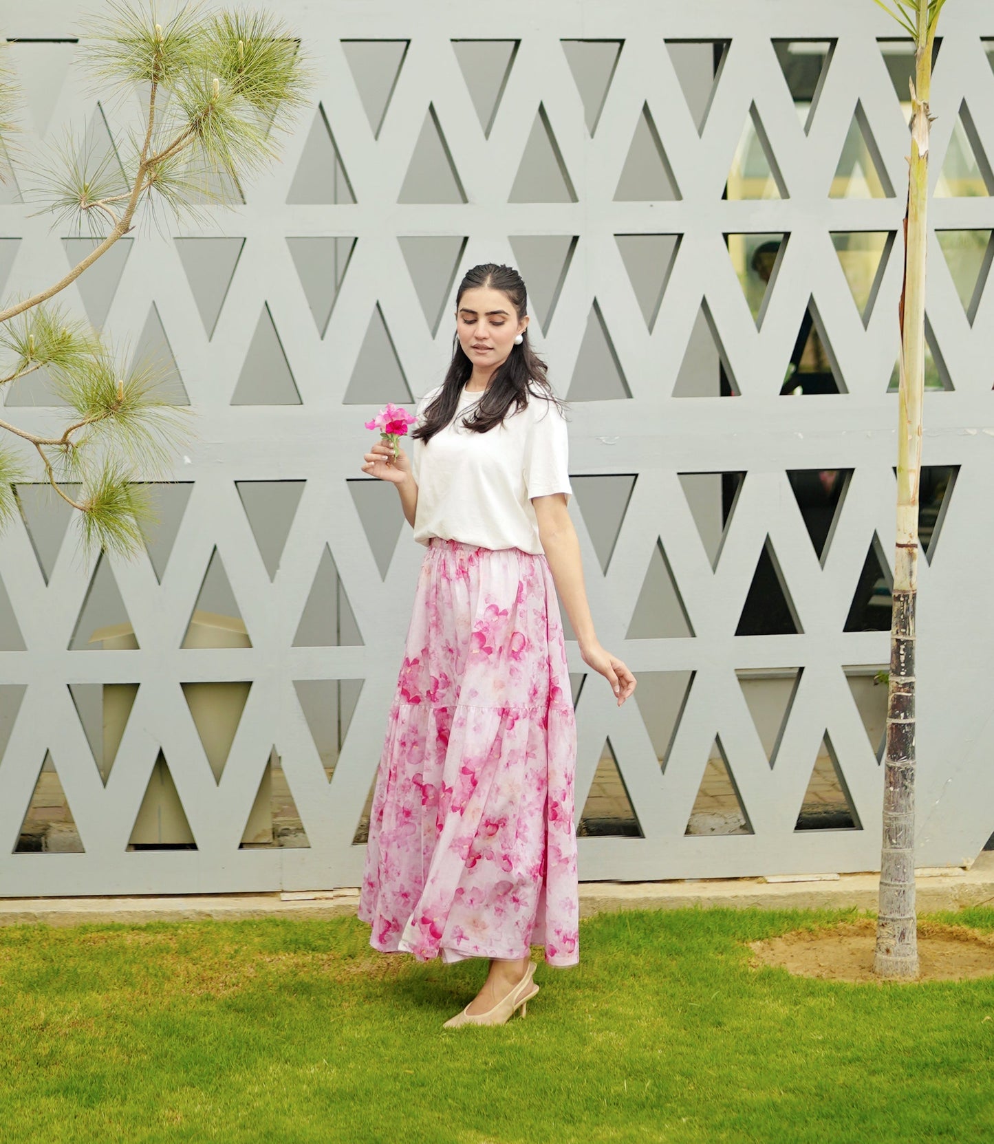 Pink Rośe Skirt