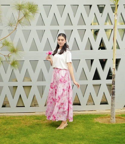 Pink Rośe Skirt