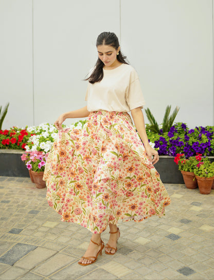 Peach Blossom Skirt