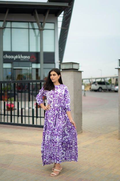 Lilac Iris Dress