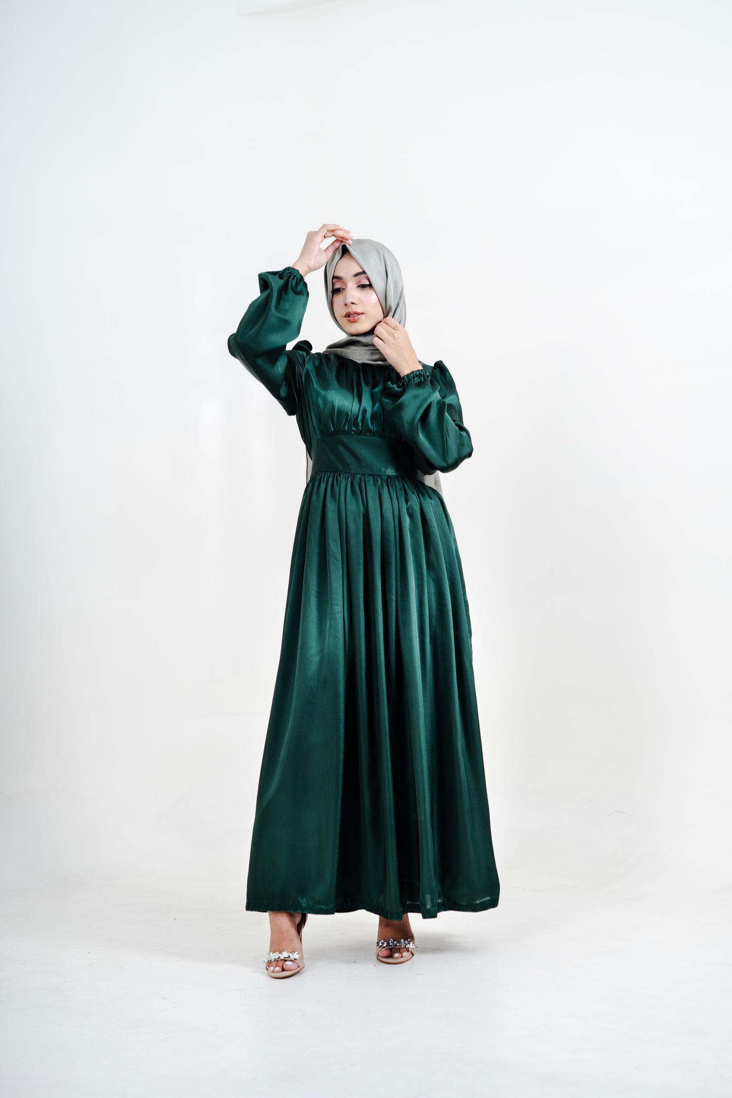 green-modest-long-dress-emerald-elegance