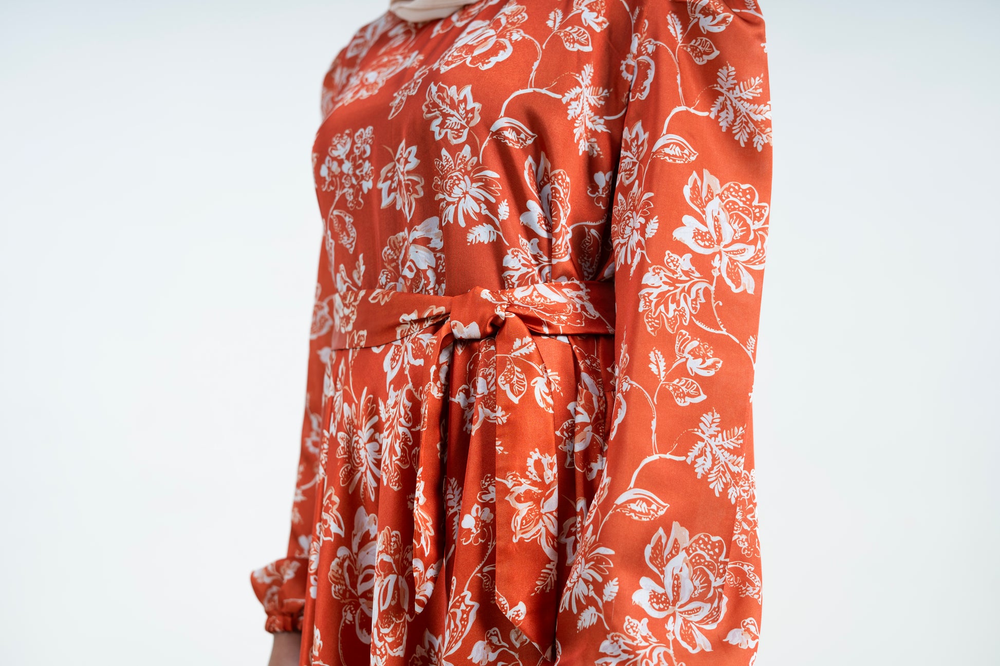 orange-modest-long-dress-rustic-chic