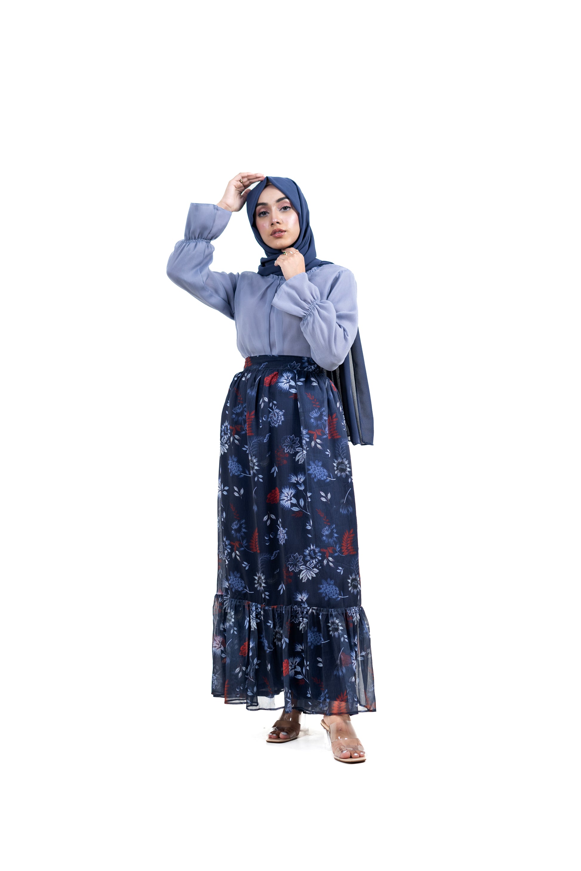 blue-modest-skirt-set-midnight-magic