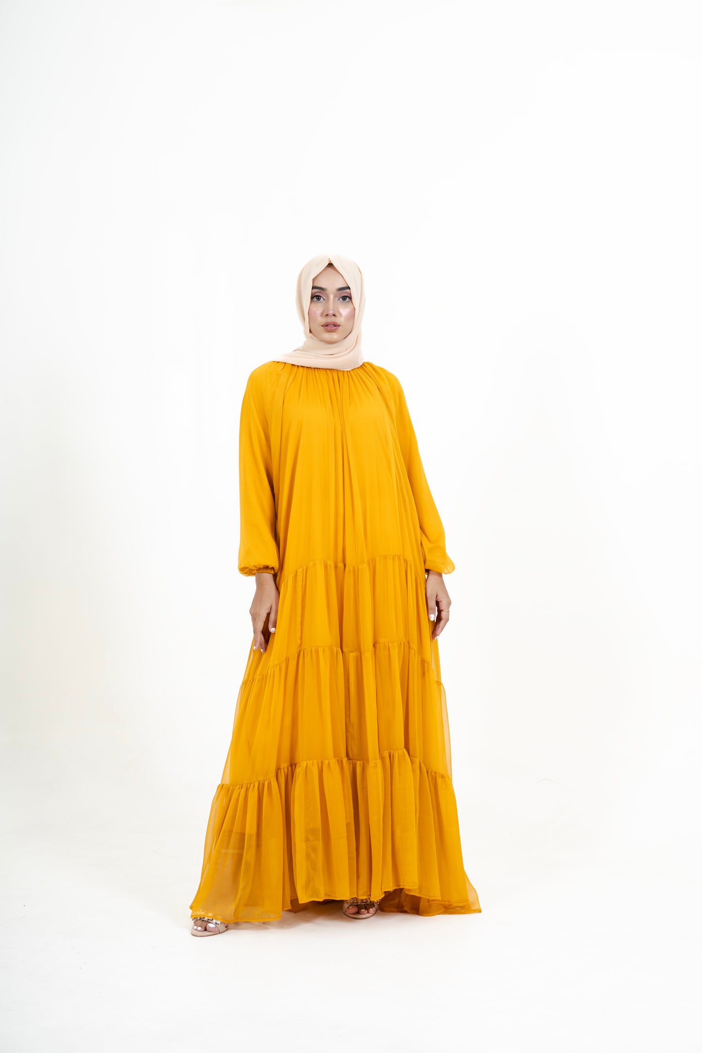 mustard-modest-long-dress-pumpkin-spice