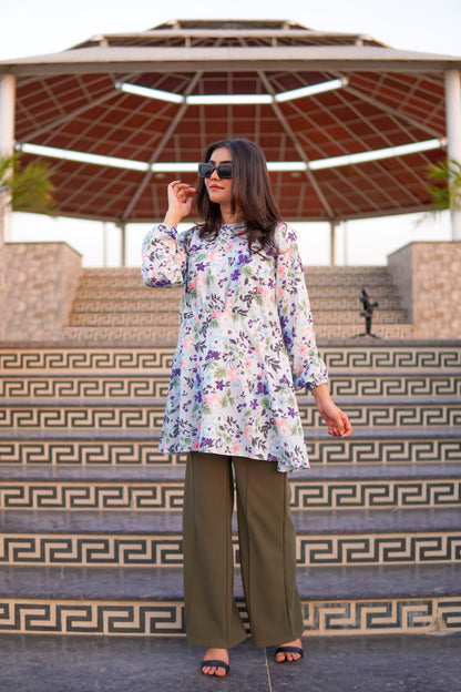 Blue Floral Tunic