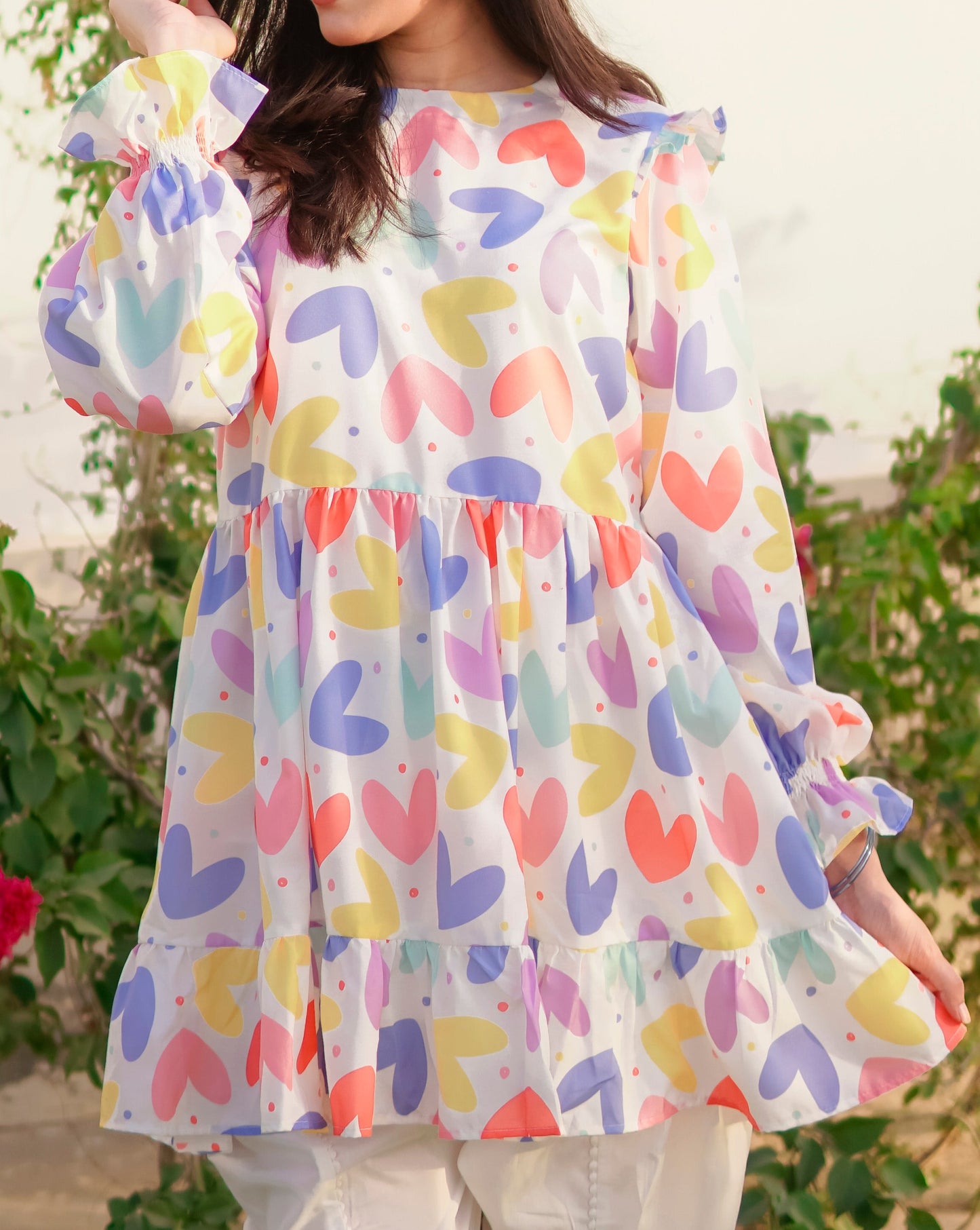 Multicolour Heart Tunic