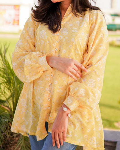 Yellow Button-Down Tunic